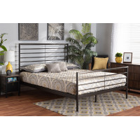 Baxton Studio TS-Alva-Black-Full Baxton Studio Alva Modern and Contemporary Industrial Black Finished Metal Full Size Platform Bed